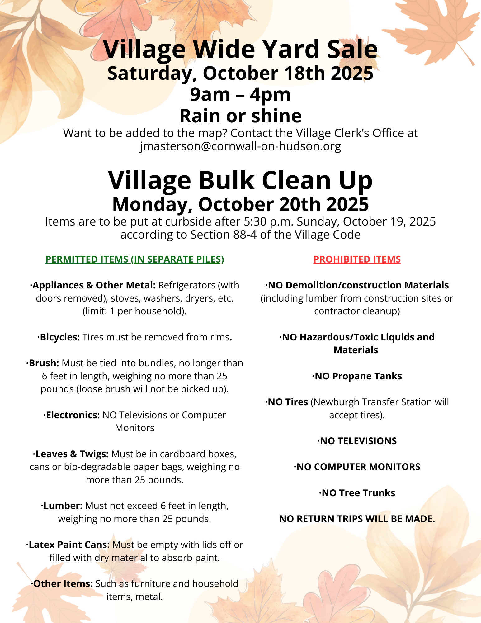 Village Yard Sale & Bulk Pick Up Fall 2025.png